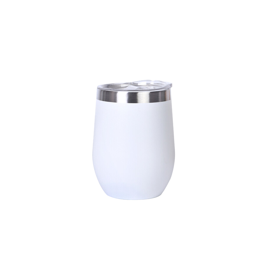 12oz White Tumble with Lid (Non-Branded)