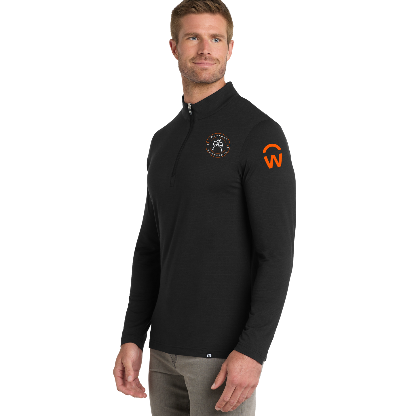TravisMathew Workday Wednesday Mens 1/4 Zip - Black