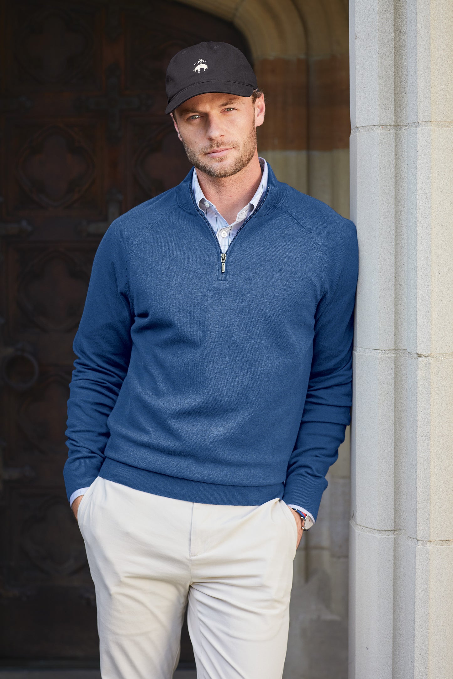 Brooks Brothers® Cotton Stretch 1/4-Zip Sweater (Add'l Colors Available)