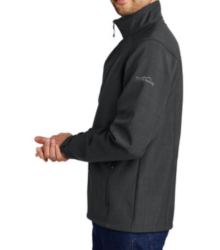 Eddie Bauer® Shaded Crosshatch Soft Shell Jacket - Includes Embroidery - Add'l Color Available
