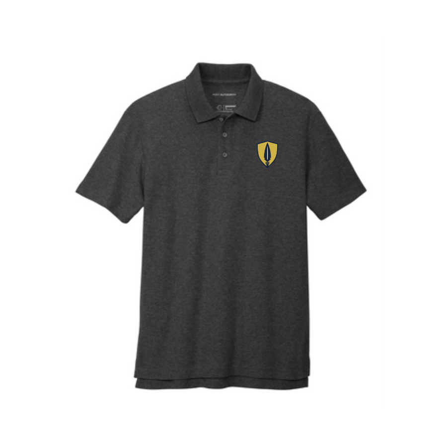 PA® C- FREE ™ Cotton Blend Pique Polo - Charcoal Heather - Shield