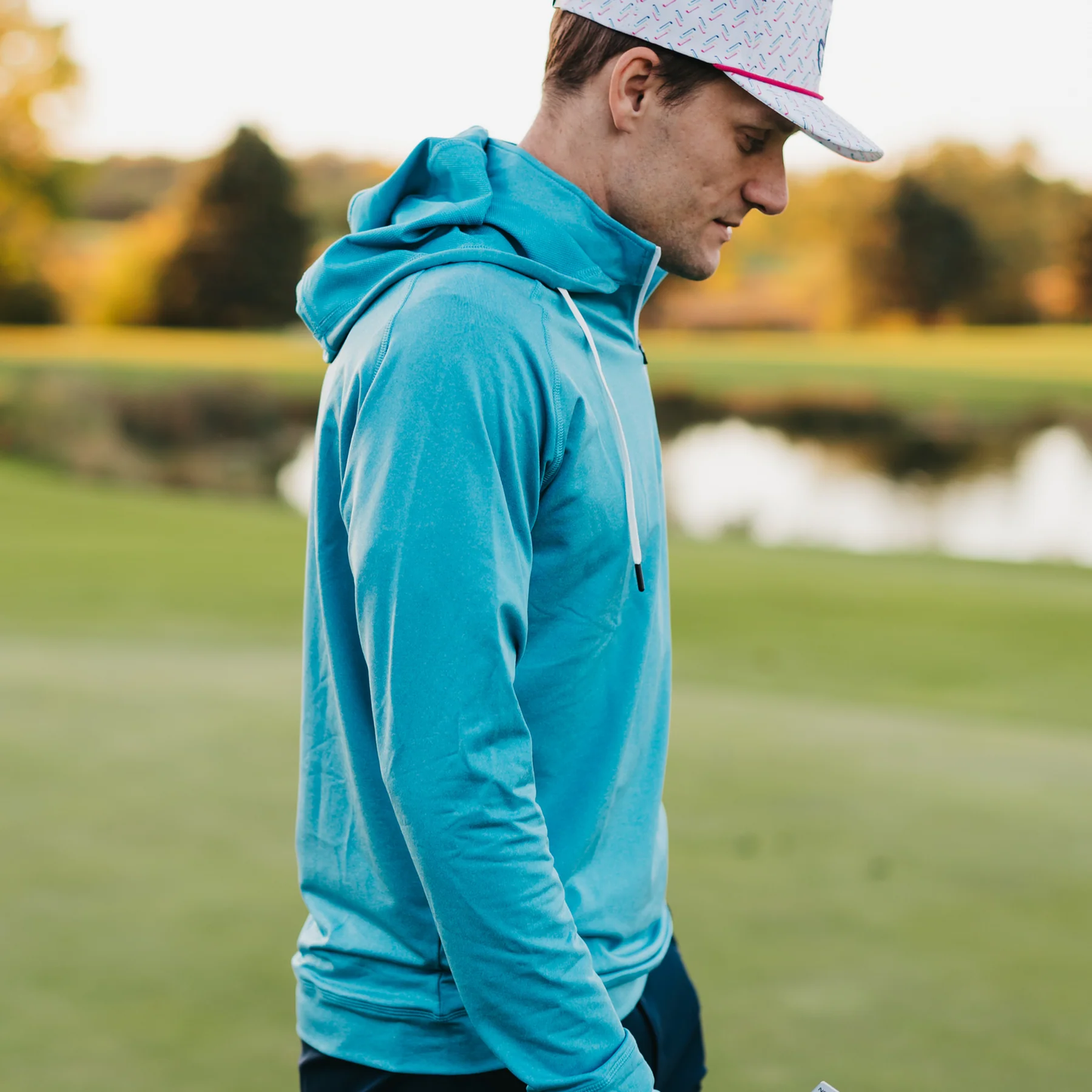 Swannies Golf Unisex Vandyke Quarter-Zip Hooded Sweatshirt - Click on item for full details