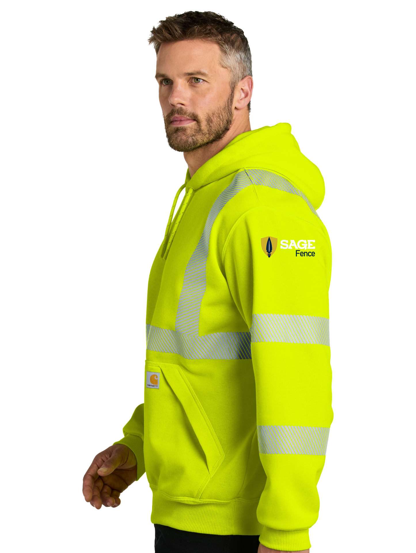 Carhartt® ANSI 107 Class 3 Hooded Sweatshirt  - Choose Your Logo Placement Below ⬇️