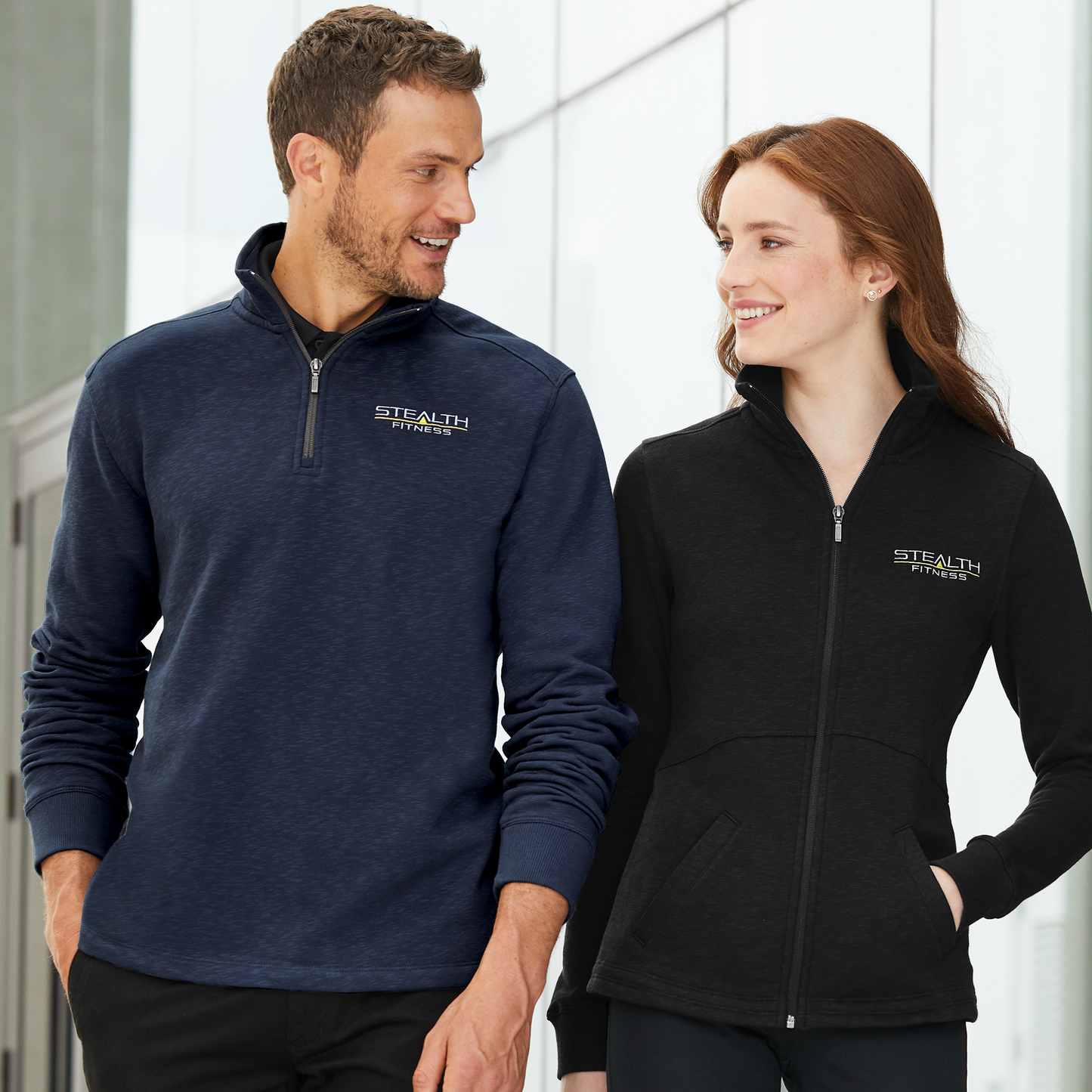 Port Authority® Slub Fleece 1/4-Zip Pullover - Includes Customization