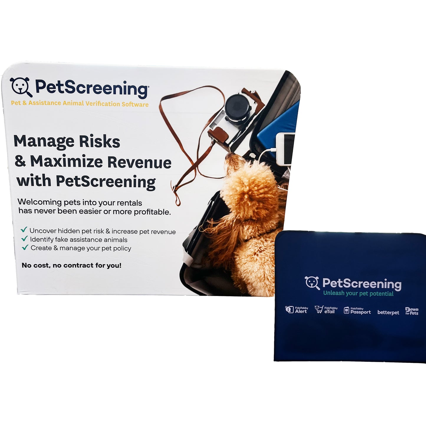 Manage Risks & Max Revenue Backdrop w/Navy