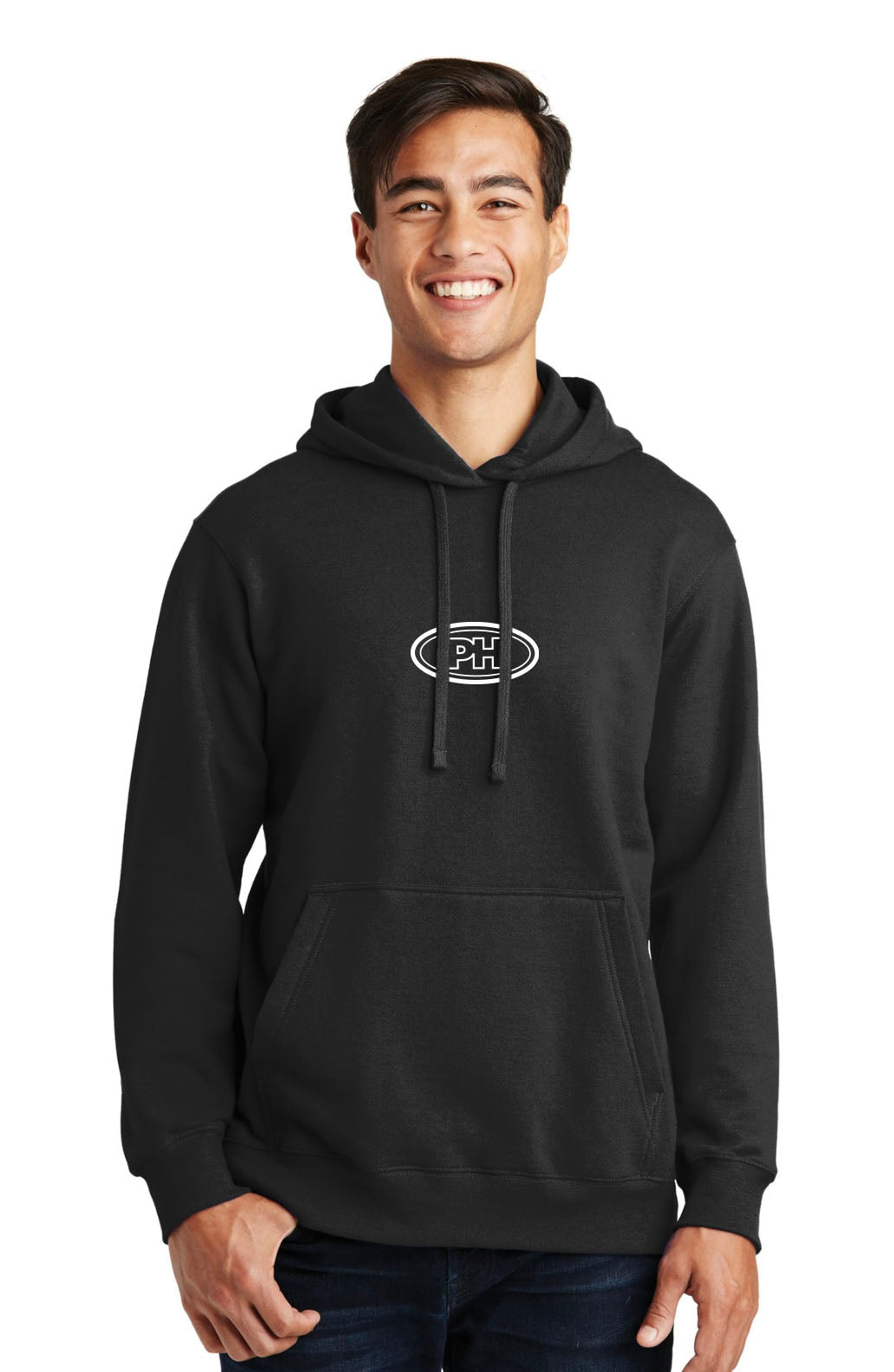 Port & Company® Fan Favorite™ Fleece Pullover Hooded Sweatshirt - Jet Black