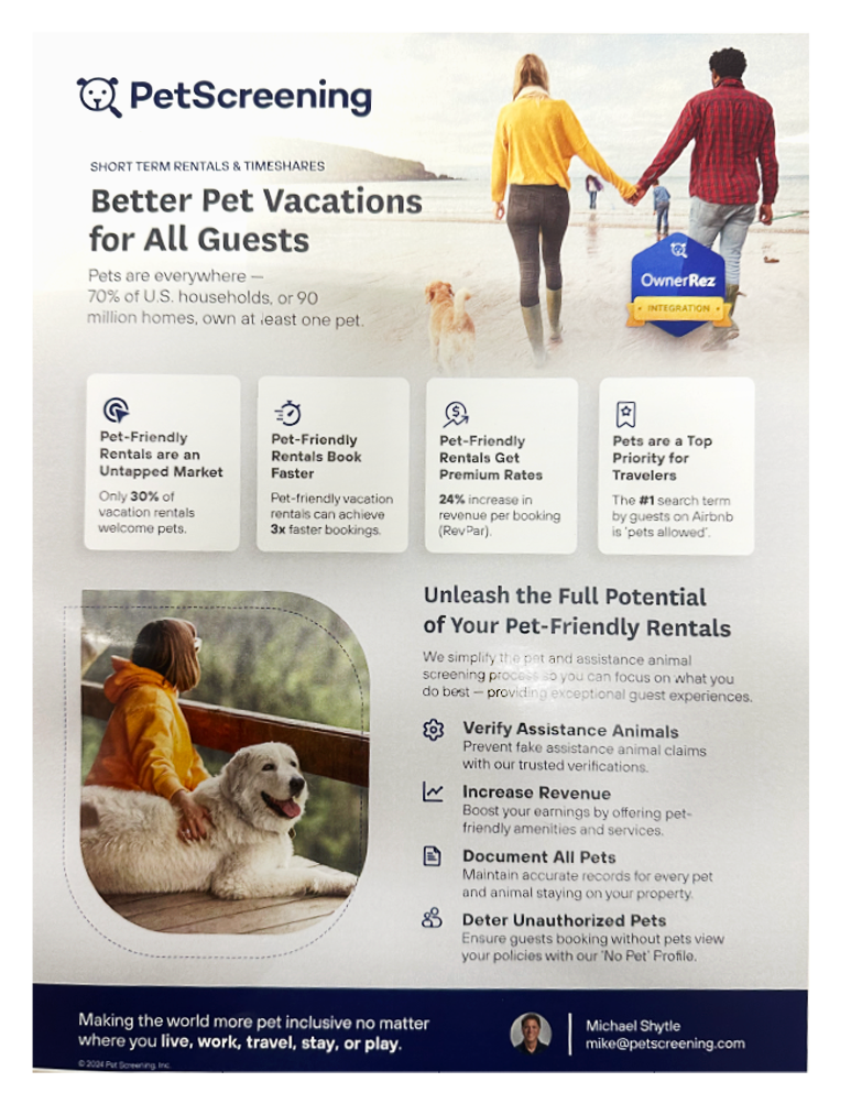 Better Pet Vacations For All Guest Pamphlet