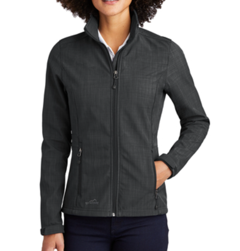 Eddie Bauer® Ladies Shaded Crosshatch Soft Shell Jacket - Includes Embroidery - Add'l Color Available