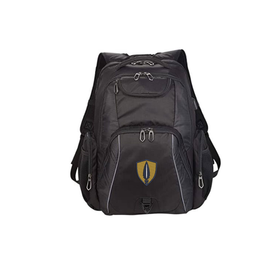Rainier TSA 17″ Computer Backpack - Sage Shield/Honey *
